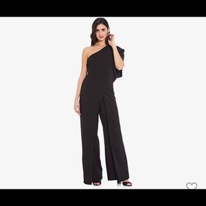 Adrianna Pappell FLUTTER ONE SHOULDER JUMPSUIT